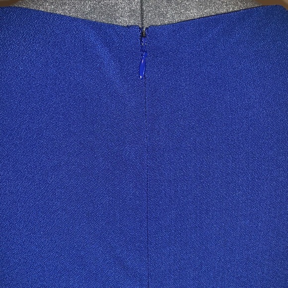 Jewel tone blue cap sleeve maxi gown - Picture 5 of 6